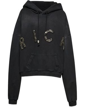 John Richmond Embellished Hoodie - Black