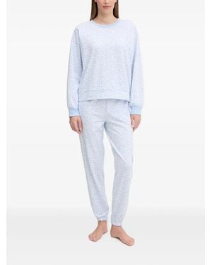 DKNY Logo-Print Drawstring Track Trousers - Blue