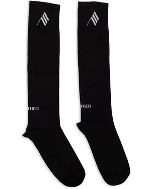 The Attico Calcetines con logo en intarsia - Negro