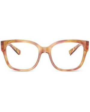 Dolce & Gabbana Tortoiseshell-Effect Square-Frame Glasses - Purple