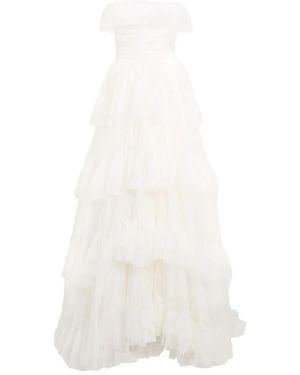 Jenny Packham Angel Falls Tiered Maxi Dress - White