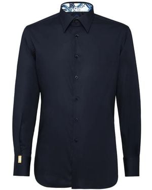 Billionaire Chemise À Finitions À Motif - Blue
