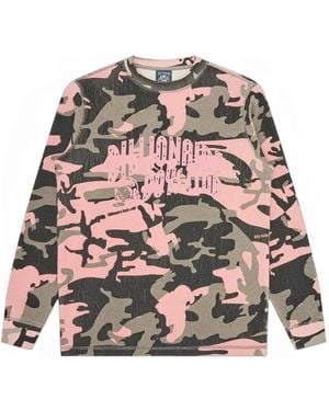 BBCICECREAM Camouflage-Print Logo-Print T-Shirt - Pink