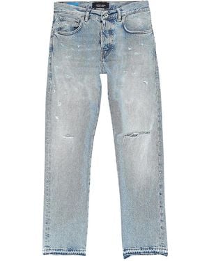 Purple Brand Crystal-Embellished Jeans - Blue