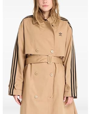 adidas Twill-Trenchcoat mit Streifen - Natur