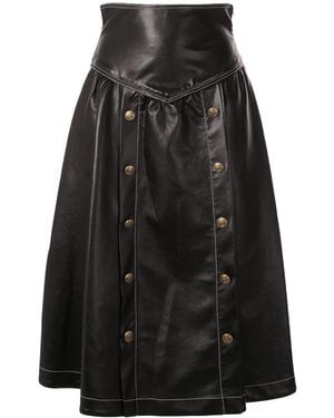 Philosophy Di Lorenzo Serafini Panelled Flared Skirt - Black