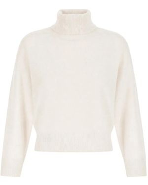 Vanisé Roll-Neck Cashmere Jumper - White