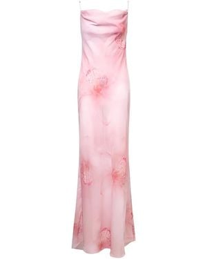 Stolen Stores Cowl-Neck Floral-Print Maxi Dress - Pink