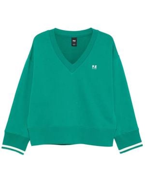 P.E Nation Courtside V-Neck Sweatshirt - Green
