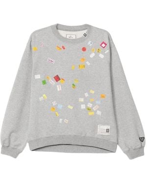 Maison Mihara Yasuhiro Price-Sticker Printed Sweatshirt - White