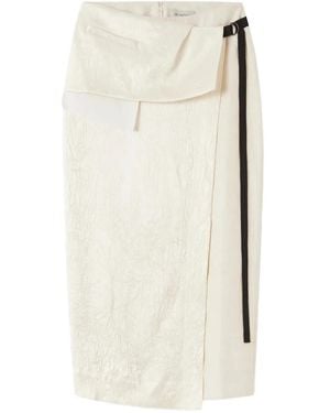 Lee Mathews Strukturierter Rock mit Gürtel - Natur