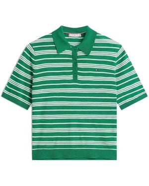 Tommy Hilfiger Striped Polo Shirt - Green