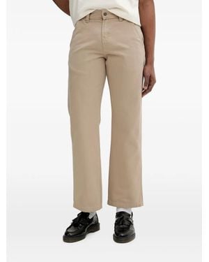 Dickies Logo-Patch Straight-Leg Carpenter Pants - Natural