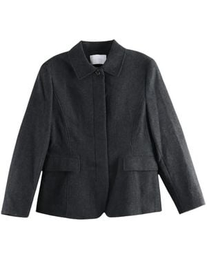 Amomento Jacke Mit Verdecktem Verschluss - Schwarz