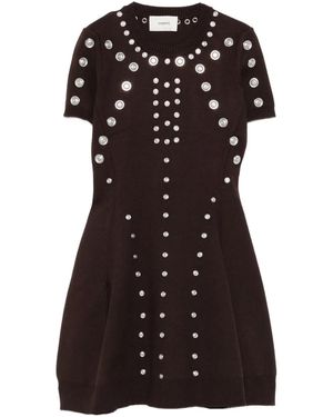 Coperni Robe À Ornements En Pierres Précieuses - Noir