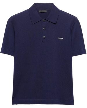 Prada Cotton Polo Shirt - Blue