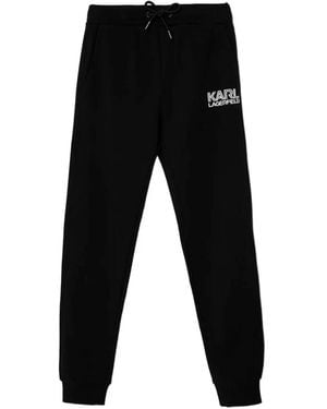 KARL LAGERFELD Logo-Detail Track Trousers - Black