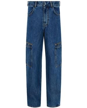 Givenchy Zip-Detail Cargo Trousers - Blue