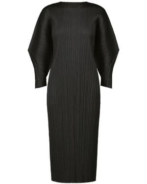 Pleats Please Issey Miyake Pleats Please By Issey Miyake "Skyline" Volume Dress - Black