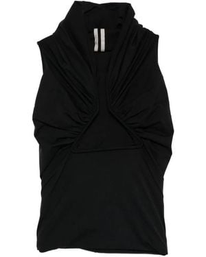 Rick Owens Draped Jersey Top - Black