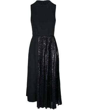Michael Kors Sequin Pleated Dress - Black