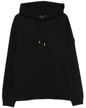 Canada Goose Logo-Patch Drawstring Hoodie - Black