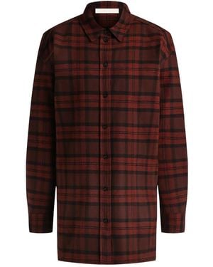 12 STOREEZ Checked Cotton Shirt - Brown