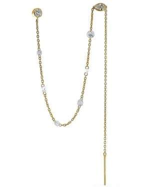 Logan Hollowell 18K Diamond Thread Earring - White
