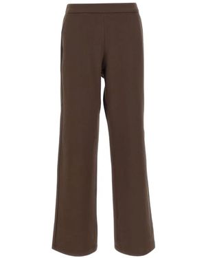 Elena Miro Elasticated-Waist Palazzo Pants - Brown