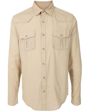 Osklen Long-Sleeve Cotton Blend Utility Shirt - Natural