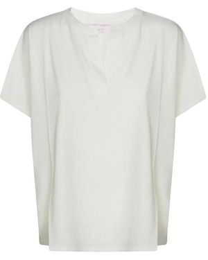 ABSOLUT CASHMERE Tiffany Linen Top - White