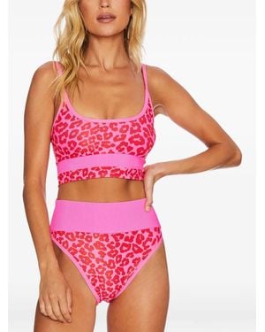 Beach Riot Top Bikini Eva Con Stampa - Rosa