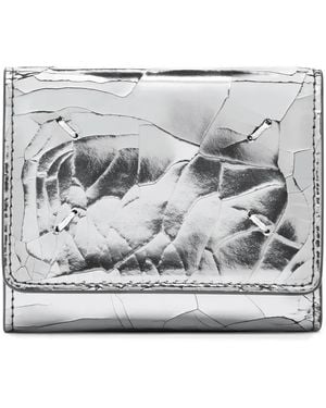 Maison Margiela Textured Trifold Wallet - Grey