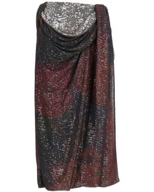 Maison Margiela Printed Paillettes Sraped Maxi Skirt - Brown