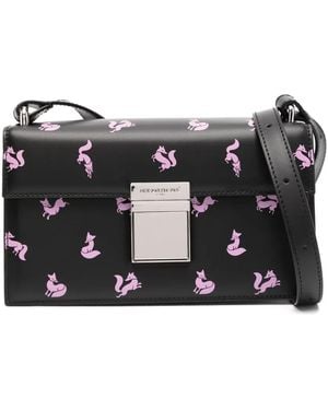 Maison Kitsuné Bolso de hombro Preppy - Negro