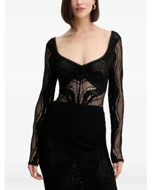 Charo Ruiz Body À Manches Longues - Black