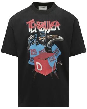 Doublet T-Shirt Tenbuyer Con Stampa Grafica - Nero