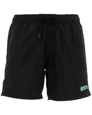 Bikkembergs Short De Bain À Lien De Resserrage Et Logo Imprimé - Black