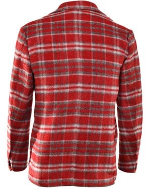 Sartorio Napoli Plaid-pattern Blazer - Red