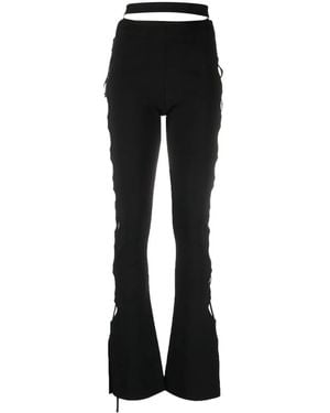 ANDREADAMO Cut-Out Flared Trousers - Black