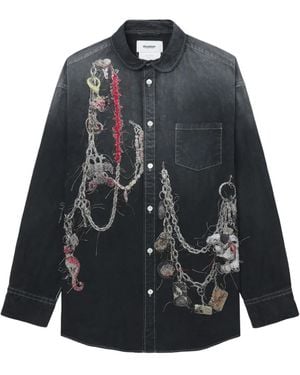 Doublet Hemd Mit Zierkette - Schwarz