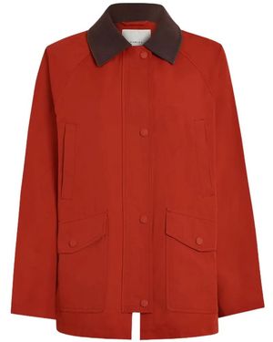 Varley Rylan Panelled Short Coat - Red