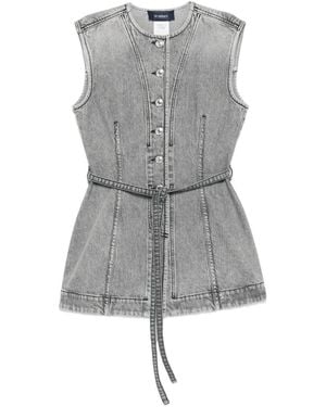Sportmax Belt-Detail Vest - Grey