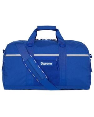 Supreme Reflective-Detail Duffle Bag - Blue