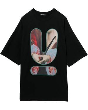 Undercover Graphic-Print Round Neck T-Shirt - Black