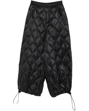 Taion Quilted Cropped Trousers - Grey