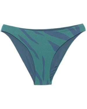 Fisico Zebra-Print Bikini Bottoms - Blue
