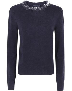 Seventy Sequin-Embellished Sweater - Blue