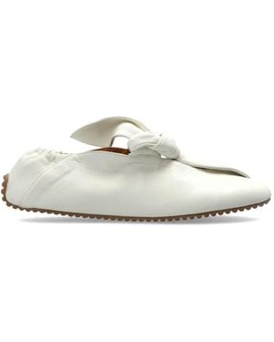 Odissi Tess Knotted Leather Trainers - White