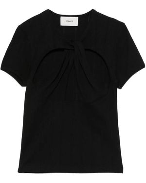 Coperni T-Shirt À Détails De Découpes - Black